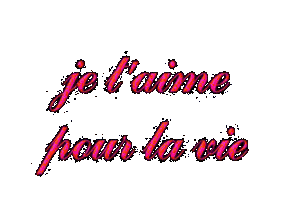 Gif animé amour je t'aime pour la vie